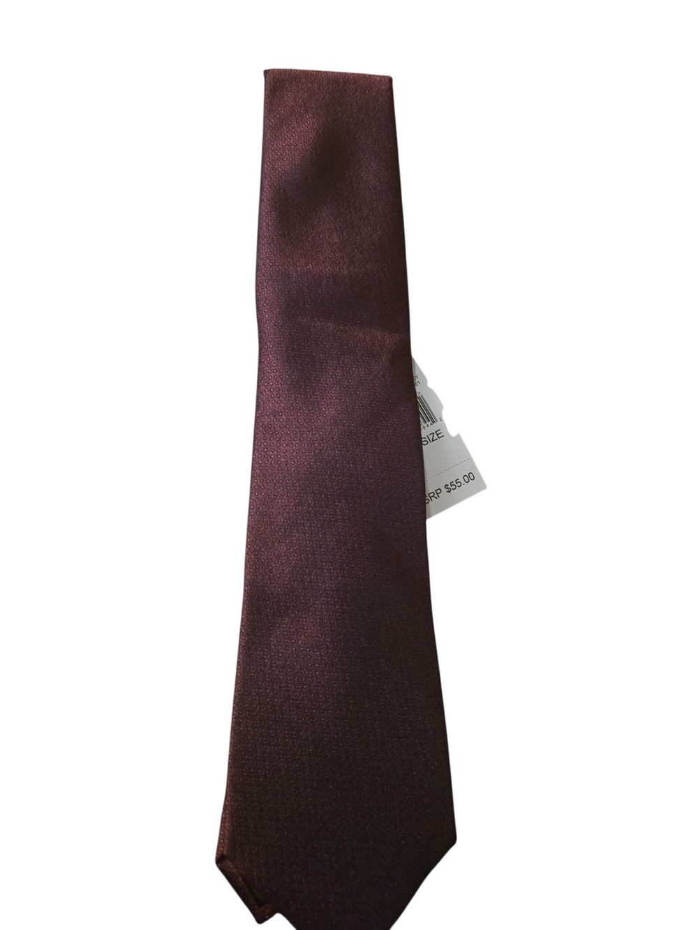 Perry Ellis Solid Burgundy Men's Tie